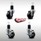 Service Caster 3'' SS Hard Rubber Wheel Swivel 1-3/4'' Expand Stem Caster Set 2 Brakes, 4PK SCC-SSEX20S314-HRS-2-TLB-2-134 - alternate 2